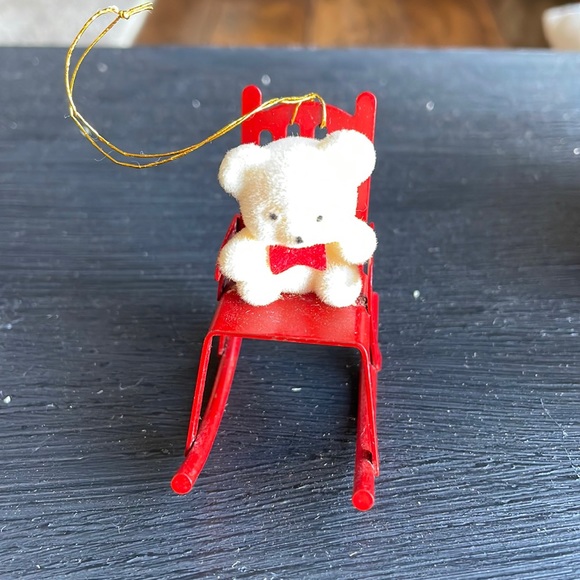 Avon Holiday Vintage Avon Teddy Bear Ornament Collection Teddy On